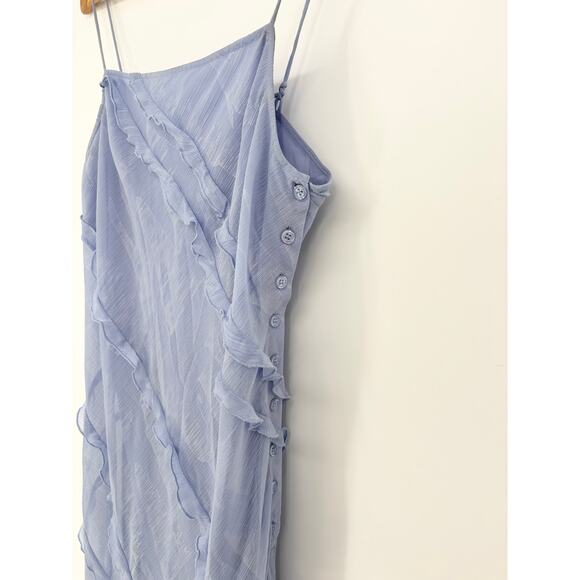 Samsoe Samsoe Lavendar Mannah Ruffle Maxi Dress Size L - Picture 5 of 8